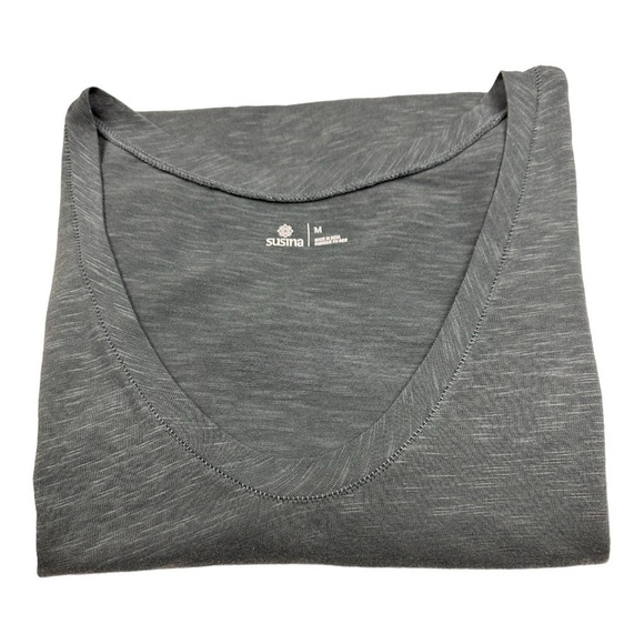 Susina Scoop Neck Slub T-shirt Size M - Picture 9 of 11